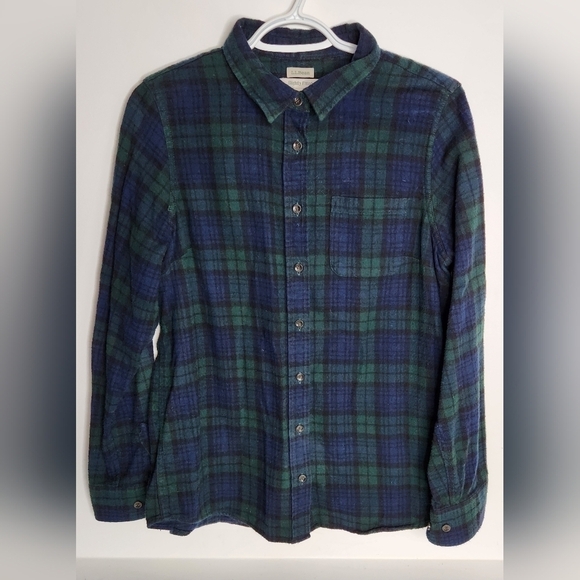 L.L. Bean Tops - LL Bean scotch plaid flannel shirt Size Medium